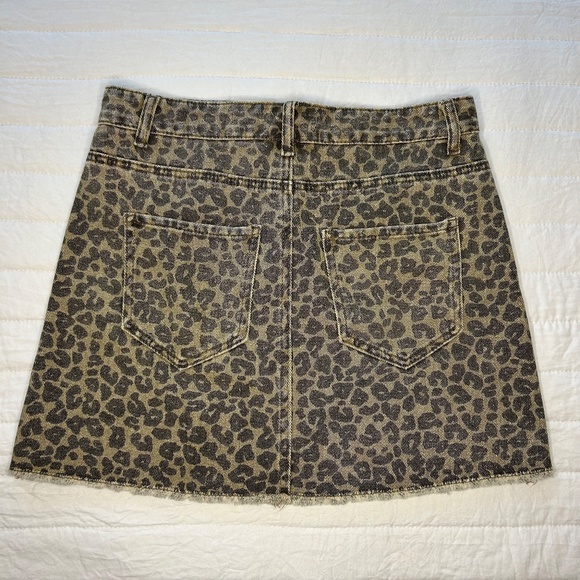 Leopard DENIM SKIRT - Mud Pie - NEW - Picture 3 of 9